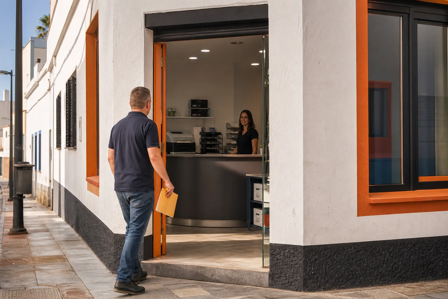 Entrada al local de Luigi Ventas y Servicios en Puerto del Rosario